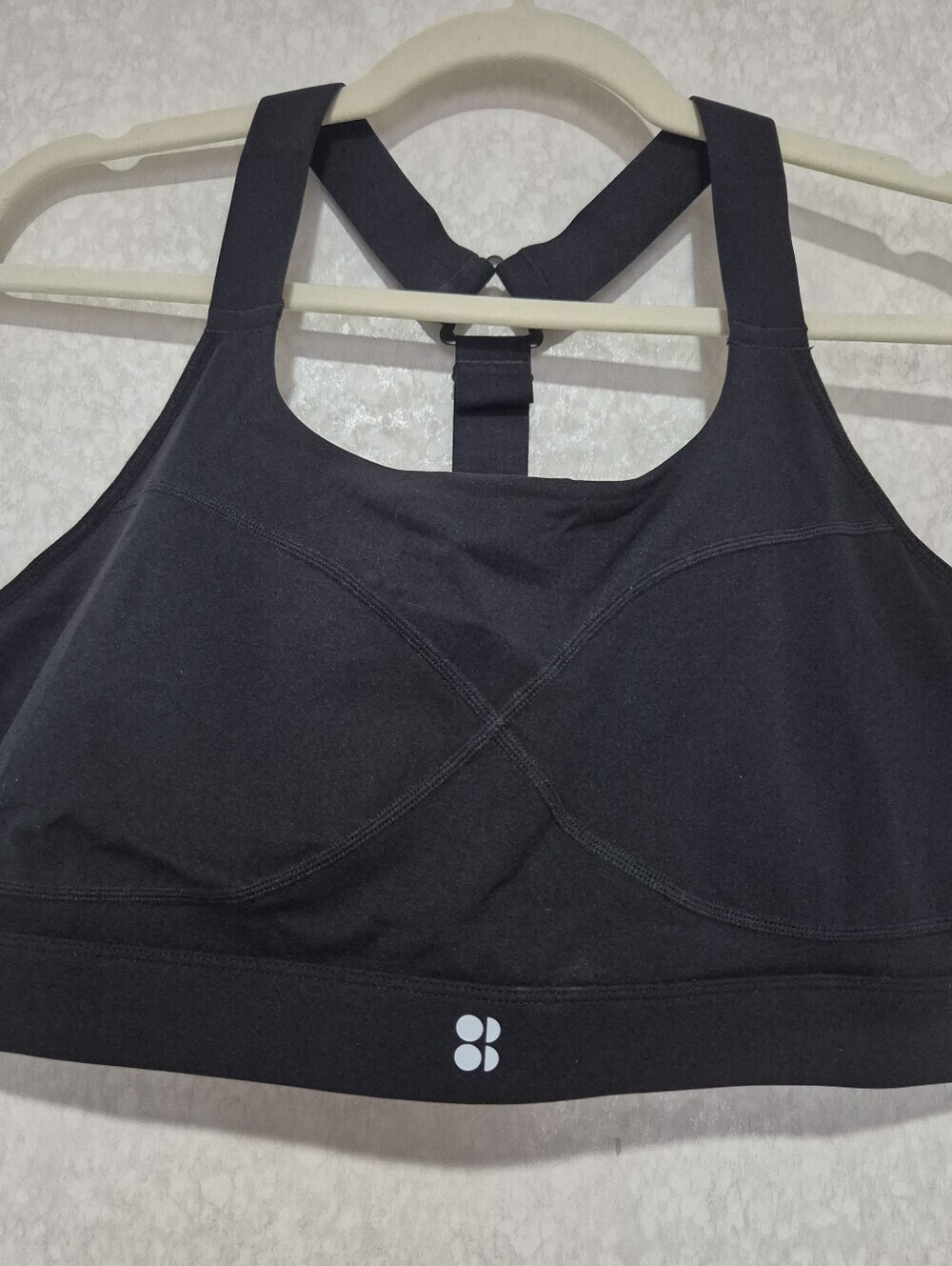 Sweaty Betty Black Racerback Sports Bra with Strappy Detail